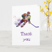 Carte Merci de hockey sportif (Fleur jaune)