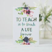 Carte Merci de l'enseignant Retour à l'école Citation Ty (Debout devant)