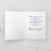 Carte Merci de l'escalier Poinsettias de Noël (Intérieur)