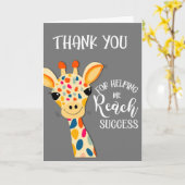 Carte merci de m'aider à atteindre la girafe succès (Fleur jaune)