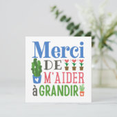Carte Merci de m'aider à grandir (Debout devant)