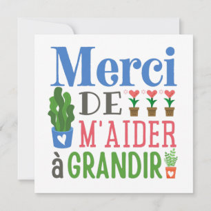 Carte Merci de m'aider à grandir