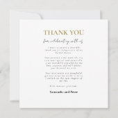 Carte Merci de Mariage aquarelle (Dos)