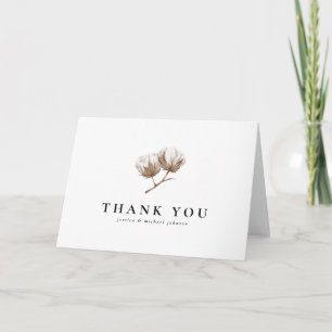 Carte Merci de Mariage de coton rustique