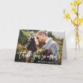 Carte Merci de Mariage de script de brosse tellement de  (Fleur jaune)