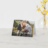 Carte Merci de Mariage de script de brosse tellement de (Fleur jaune)
