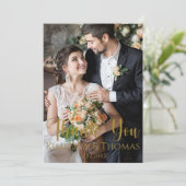 Carte Merci de Mariage de script simple (Debout devant)