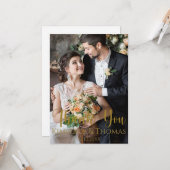 Carte Merci de Mariage de script simple (Devant/Arrière en situation)