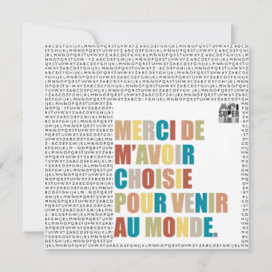Carte "Merci de m'avoir choisie" - Moi Super Maman