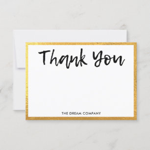 Carte Merci de message personnel Gold