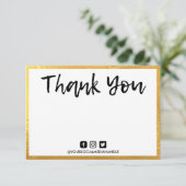 Carte Merci de message personnel Gold (Debout devant)