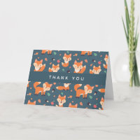 Merci de Motif Orange Fox