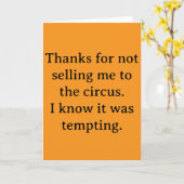 Carte Merci de ne pas m'avoir vendu (Fleur jaune)