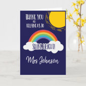 Carte merci de nous aider à briller brillamment (Fleur jaune)