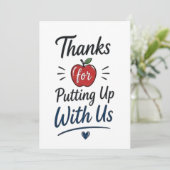 Carte Merci de nous avoir supportés (Debout devant)