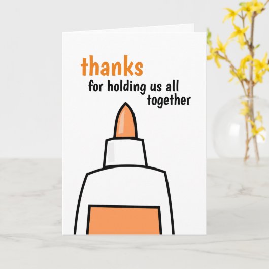 Carte Merci de nous tenir tous ensemble bouteille de col (Fleur jaune)