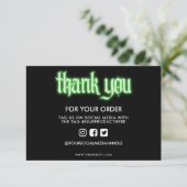 Carte Merci de panneau vert citron Lime (Debout devant)