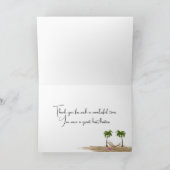 Carte Merci de plage de vacances tropicales (Intérieur)