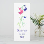 Carte "Merci" de pois doux (Debout devant)