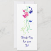 Carte "Merci" de pois doux (Devant)