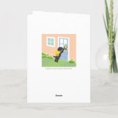 Carte Merci de printemps des jonquilles du Labrador noir (Dos)