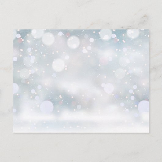 Carte Merci de réception de neige hivernale (Dos)