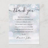 Carte Merci de réception de neige hivernale (Devant)