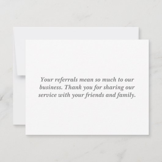 Carte Merci de référence chic Fleurs de tulipes affaires (Dos)