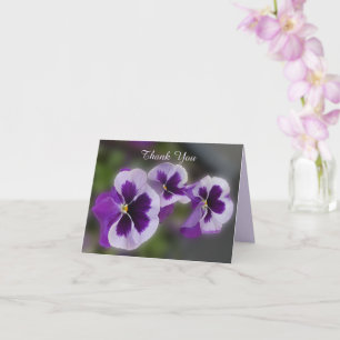 Carte Merci de retraite de fleurs violettes Note florale