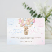 Carte Merci de révélation de genre bleu et rose (Debout devant)