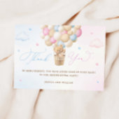 Carte Merci de révélation de genre bleu et rose