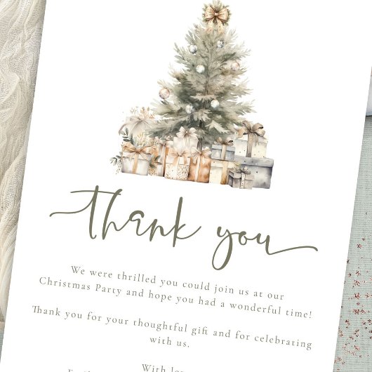 Carte Merci de script de l'arbre de Noël