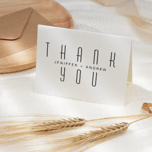 Carte Merci de script moderne minimaliste photo