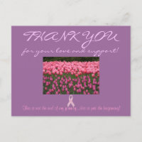Carte "Merci" de soutien au cancer du sein