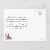 Carte "Merci" de soutien au cancer du sein (Dos)