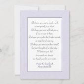 Carte Merci De Sympathie Avec Bordure De Lavande (Devant)