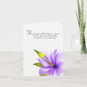 Carte Merci de sympathie de Lily violette