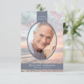 Carte Merci de Sympathie funéraire Ocean Sunset (Debout devant)