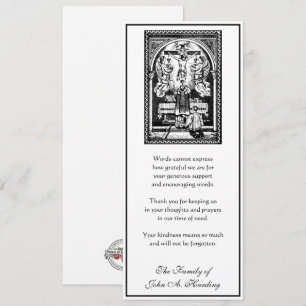 Carte Merci de sympathie religieuse catholique