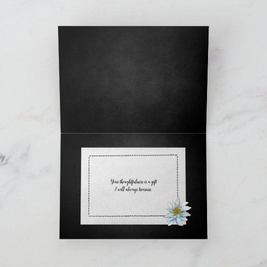 Carte Merci de texture sur noir (Intérieur)