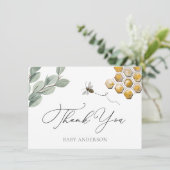 Carte Merci de verdure des abeilles et des eucalyptus (Debout devant)