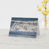 Carte Merci décontracté d'écriture manuscrite écrasant o (Fleur jaune)