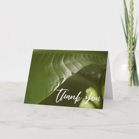 Carte Merci d'écriture décontractée, feuille de banane p (Devant)