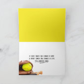 Carte Merci d'entraîneur de softball jaune (Intérieur)