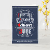 Carte Merci D'Équipe Ensemble Tous Obtiennent Plus (Fleur jaune)