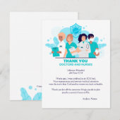 Carte Merci des médecins et infirmières (Devant / Derrière)