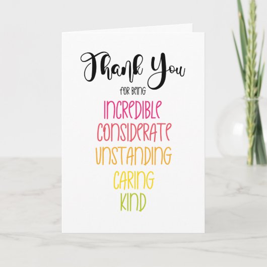 Carte merci d'être gentil (Devant)