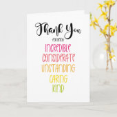 Carte merci d'être gentil (Fleur jaune)