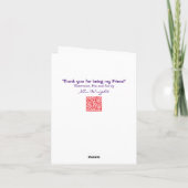 Carte Merci d'être mon ami valentin (Dos)