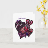 Carte Merci d'être mon ami valentin (Fleur jaune)